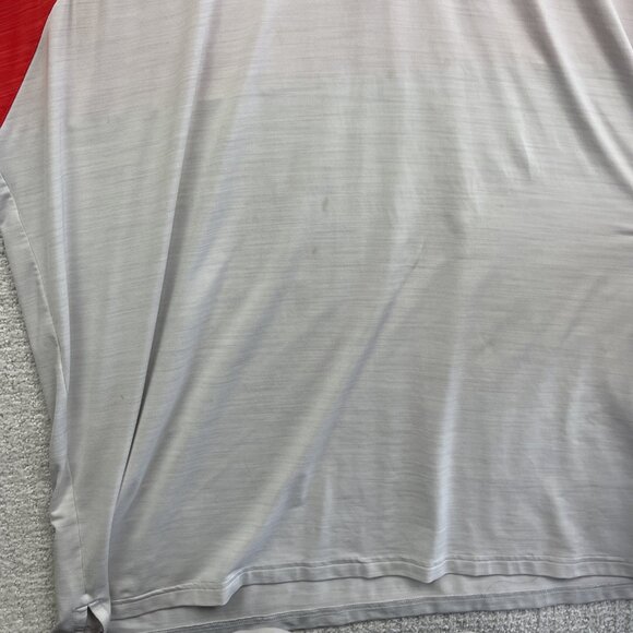 Adidas Golf Polo Shirt Color Blok Mens XXL Orange / White Performance Read* - Picture 9 of 16